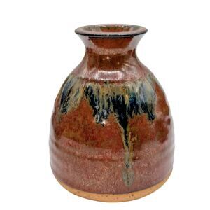Vintage Studio Pottery Artist Signed 4.5" Vase